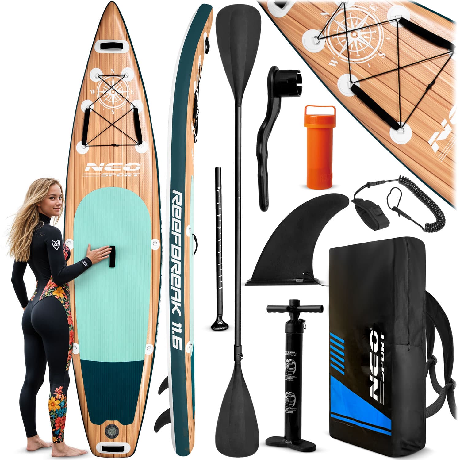 NeoSport Deska Sup Reefbreak 350 x 81 x 15 cm  170104