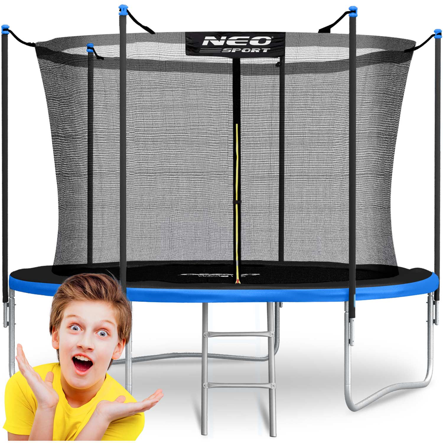 NeoSport Trampolina ogrodowa 6ft/183cm z siatką wewnętrzną i drabinką 